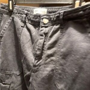 Zara Black Denim Cargo pants size 6